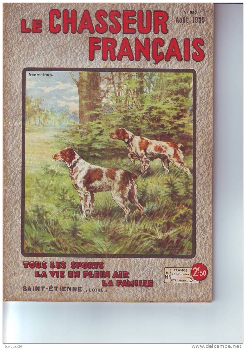 Le Chasseur Français N° 590 Août 1939 - Caccia & Pesca