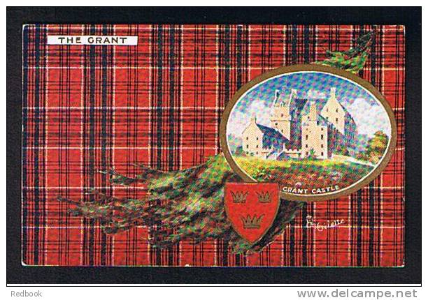 Raphael Tuck Oilette Postcard Scottish Clans Grant Castle Tartan  - Ref 284 - Moray
