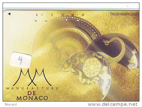 Télécarte MONACO Sur JAPON - MONACO  Related  (4) MANUFACTURE  *   Telefonkarte Phonecard Japan - Reclame