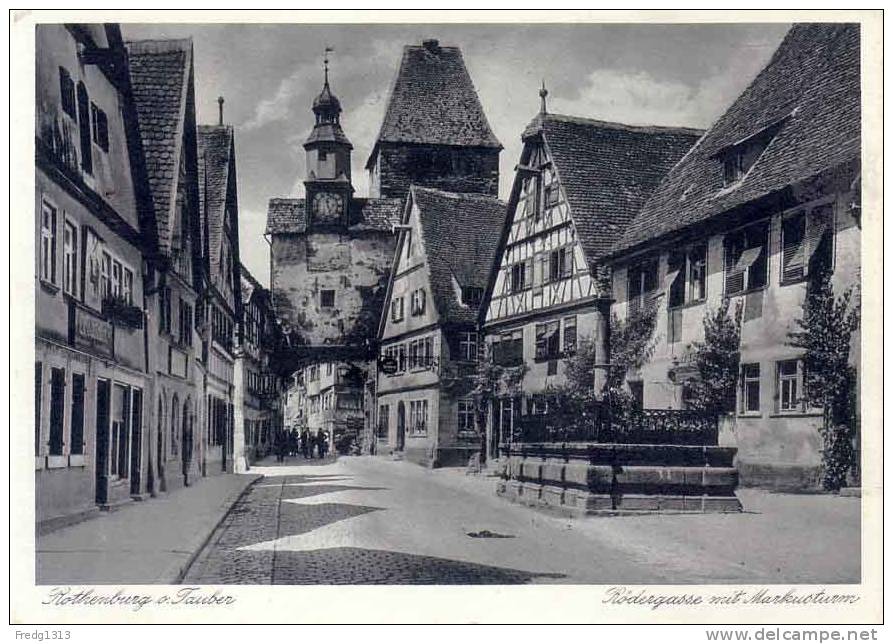 Rothenburg - Rodergasse Mit Markusturm - Rothenburg O. D. Tauber