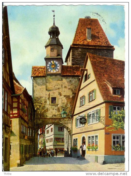 ROTHENBURG O.d. Tauber - Rödergasse Mit Markusturm - 1958 - Rothenburg O. D. Tauber