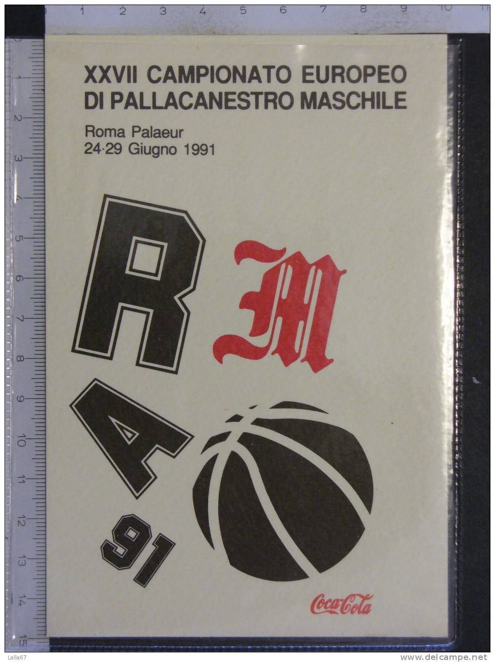 SPORT - PALLACANESTRO - XXVII CAMPIONATO EUROPEO - GIUGNI 1991  NUMERO 3435 - Basket-ball