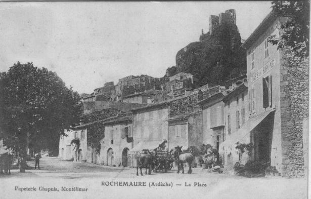 07 /// ROCHEMAURE, La Place, Ed Papeterie Chapuis, (05 E) XX - Rochemaure