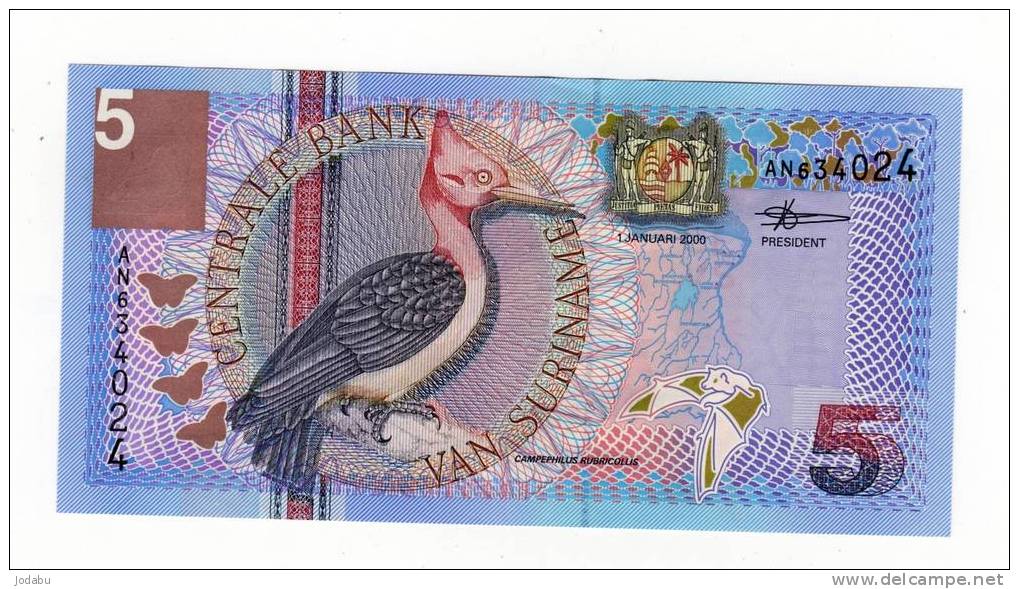 5 Gulden 2000   Suriname   -neuf- - Surinam