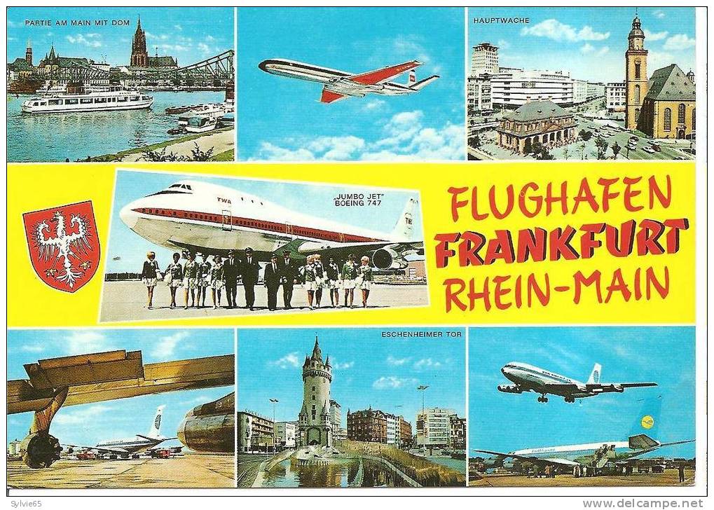 FRANKFURT-rhein-main-multivues :partie Am Main Mit Dom,jumbojet Boeing 747,hauptwache,eschenheimer Tor - Frankfurt A. D. Oder