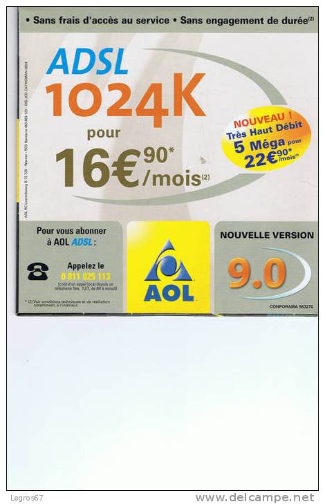 KIT DE CONNEXION INTERNET AOL 60 H CATWOMAN - Autres & Non Classés