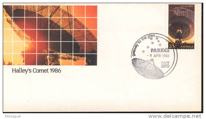 1986 Australie  Astronomie Astronomia Astronomy Halley Comète  Radiotélescope - Astronomy