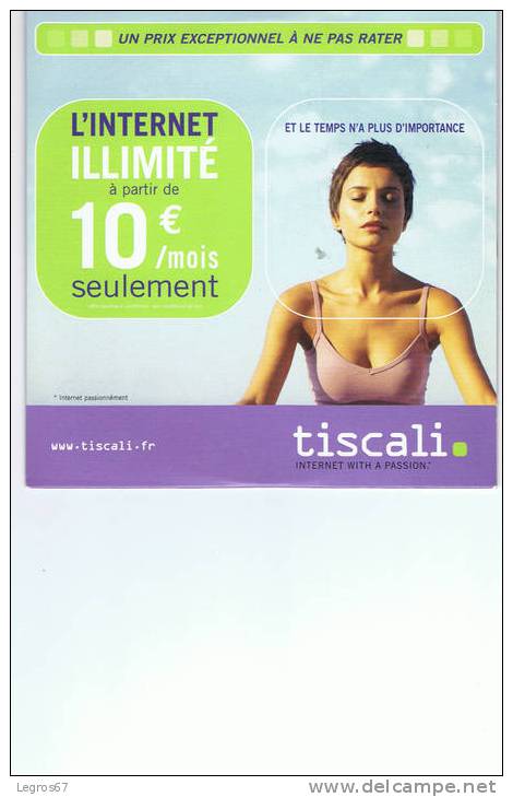 KIT DE CONNEXION INTERNET TISCALI 10 € - Autres & Non Classés