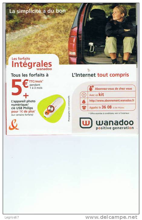 KIT DE CONNEXION INTERNET WANADOO 14.90 € - Autres & Non Classés