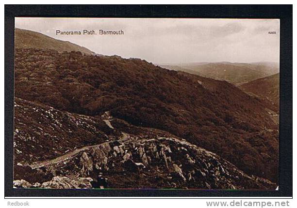1912 Real Photo Postcard Panorama Path Barmouth Merioneth Wales - Ref 285 - Merionethshire