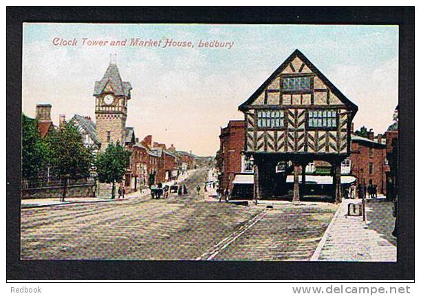 Super Early Postcard Clock Tower & Market House Ledbury Herefordshire - Ref 285 - Herefordshire