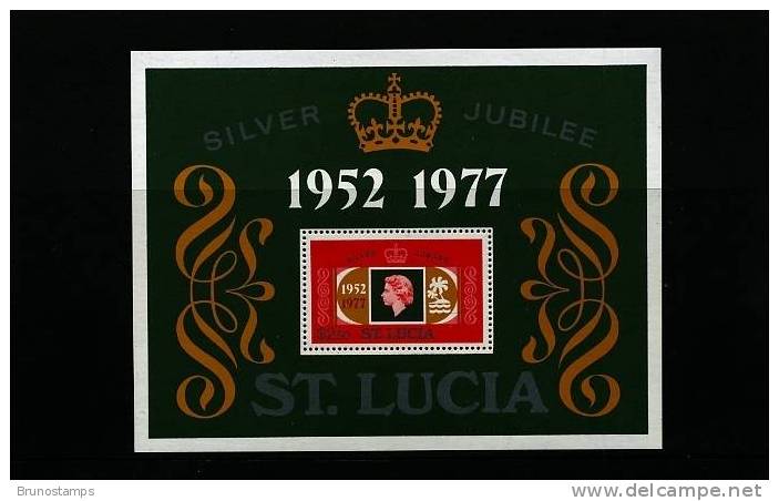 SAINT LUCIA - 1977  SILVER JUBILEE   MS  MINT NH - St.Lucie (1979-...)