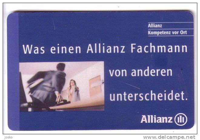 ALLIANZ  INSURANCE ( Germany Rare Card ) Assurance Versicherung Seguro Assicurazione Verzekering * See Scan For Condit. - Publicidad