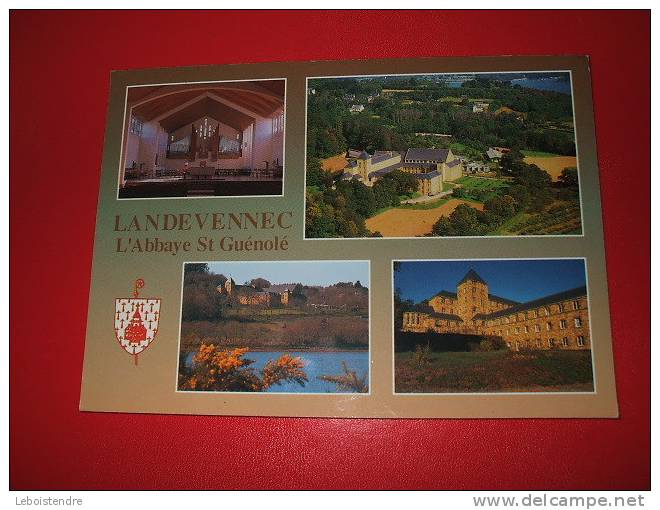 CPM- (29-FINISTERE) -LANDEVENNEC-L'ABBAYE,LE CHOEUR DE L'ABBATIALE,L'ABBAYE SUR LES BORDS DE L'AULNE-CARTE EN BON ETAT - Landévennec