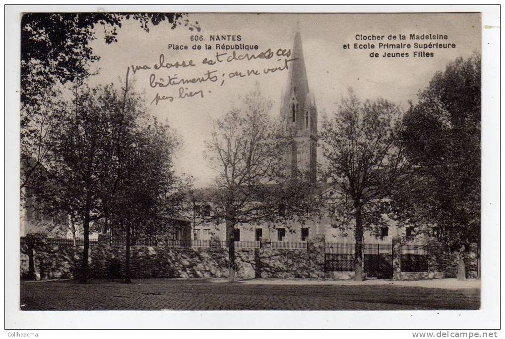 D.44 - Nantes - Place De La République - Clocher De La Madeleine Et Ecole Primaire..... - Nantes