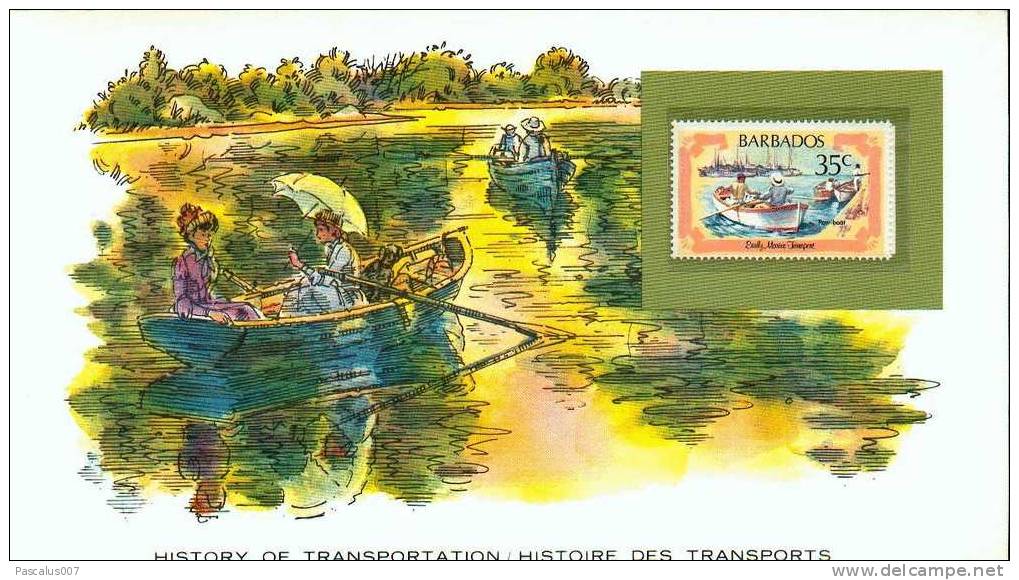A00031 - Carte Souvenir - History Of Transportation - Histoire Des Transports - La Barque - Autres (Mer)