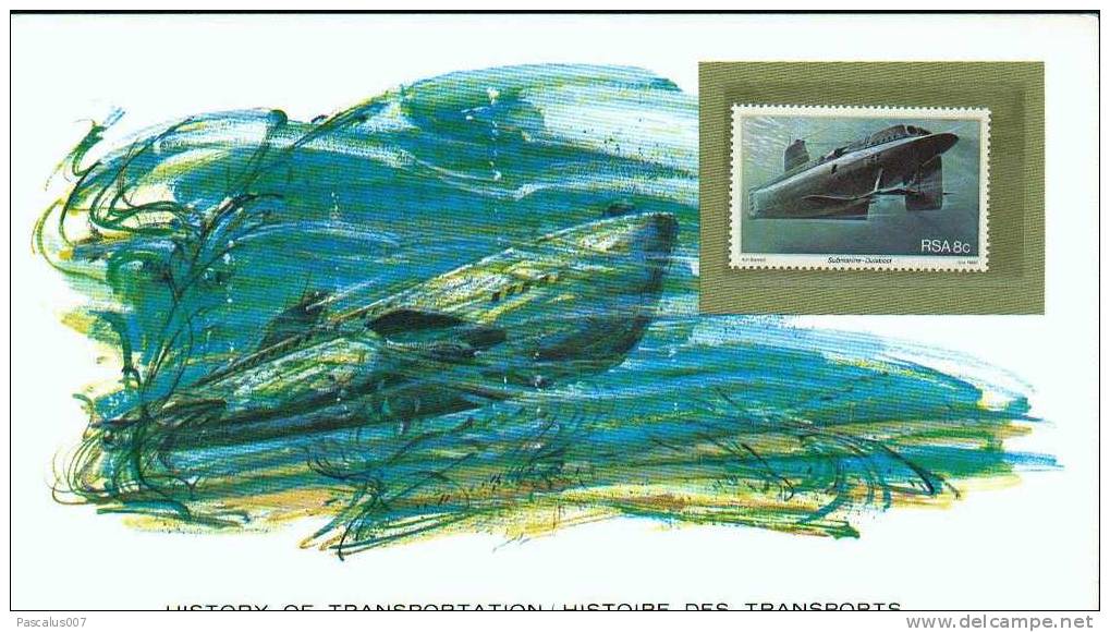 A00031 - Carte Souvenir - History Of Transportation - Histoire Des Transports - Le Sous-marin - Submarines