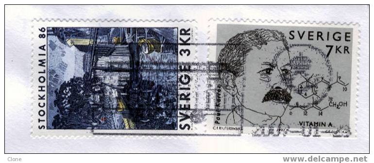 Paul KARRER  (1899-1971) SUÈDE - 2043 FACIT - (+ 1354 : STOCKHOLMIA 86 III). - Storia Postale