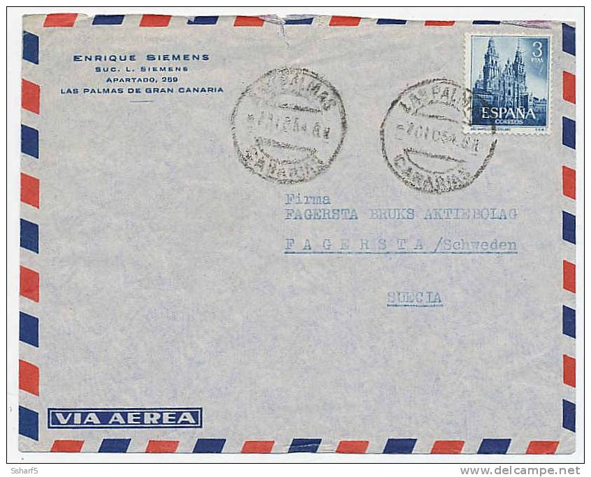 Año Compostelano 3 Pt => Suecia 1954 Sello Perfecto - Cartas & Documentos