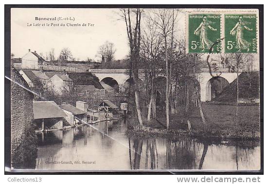 EURE ET LOIR - Bonneval - Le Loir Et Le Pont Du Chemin De Fer - Bonneval