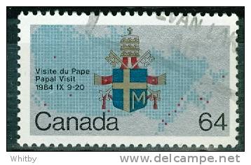 1984 64 Cent Papal Visit  #1031 - Oblitérés