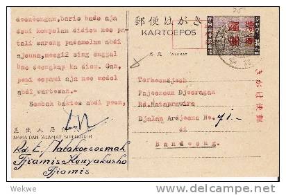 JG025/- NIEDERL:INDIEN -  -  Java, Ganzsache 75 Mit Überdruck  Nach Banddong (stationery) - Niederländisch-Indien