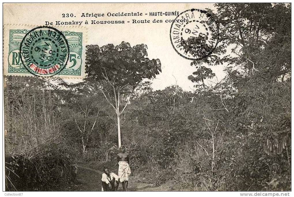 GUINEE - ROUTE Des CONVOIS De KONAKRY à KOUROUSSA - JEUNE FILLE NUE - NU - NUDE - COLLECTION FORTIER N° 230 - Frans Guinee