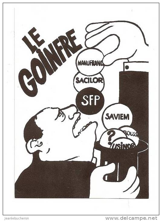 Cartes Postales Modernes    ( " S F P - Le Goinfre "   ) - Syndicats