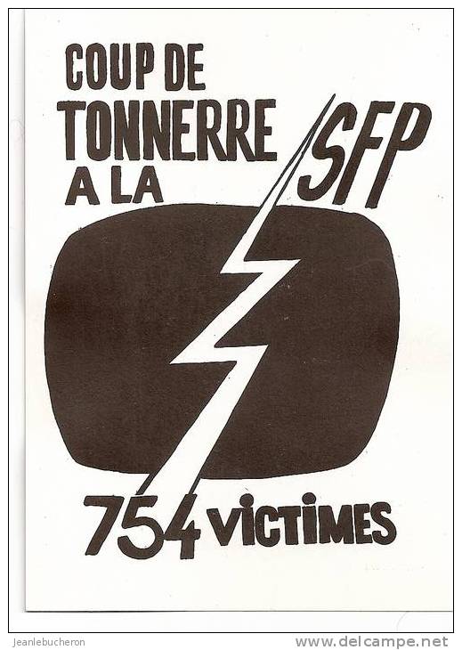 Cartes Postales Modernes    ( " S F P -coup De Tonnerre "   ) - Vakbonden