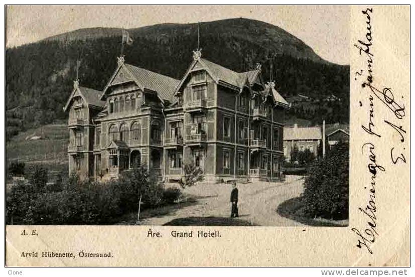 SUÈDE - ÅRE "Grand Hotell" (13-8-1902). - 1885-1911 Oscar II
