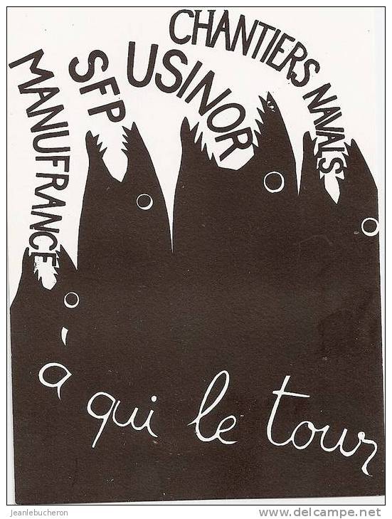 Cartes Postales Modernes    ( " S F P - à Qui Le Tour "   ) - Vakbonden