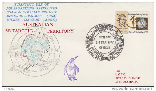 AAT-1972 Cook Commemorative Cover MAWSON  Base FDC - Other & Unclassified