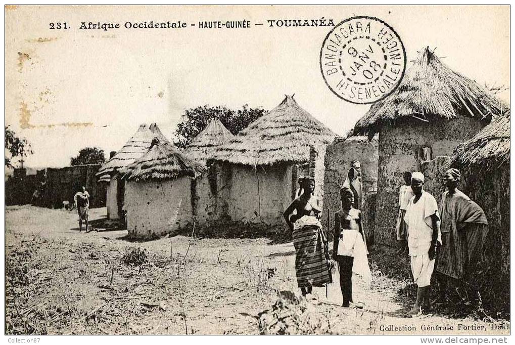 COLLECTION FORTIER N° 231 - AFRIQUE FRANCAISE - HAUTE GUINEE- VILLAGE De TOUMANEA - Guinée Française