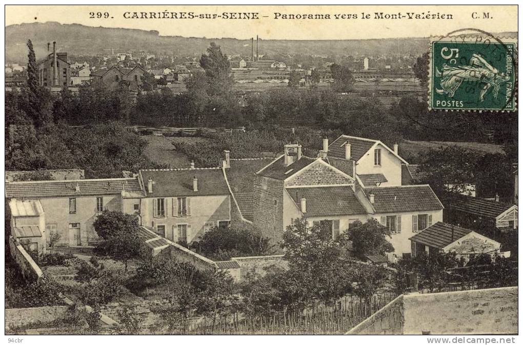 CPA (78)    CARRIERES SUR SEINE  Panorama Vers Le Mont Valerien - Carrières-sur-Seine