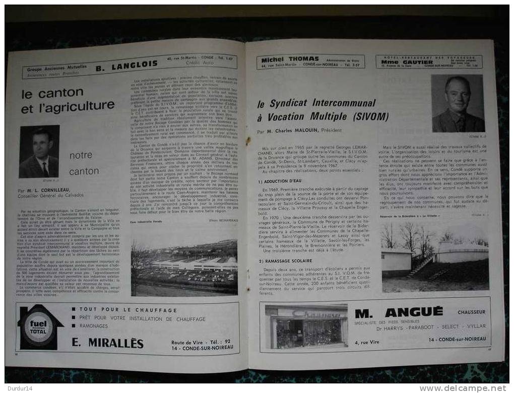 CONDÉ-sur-NOIREAU ( Calvados).  Plaquette De 38 Pages Bulletin Municipal N°2 De 1970 - Normandie