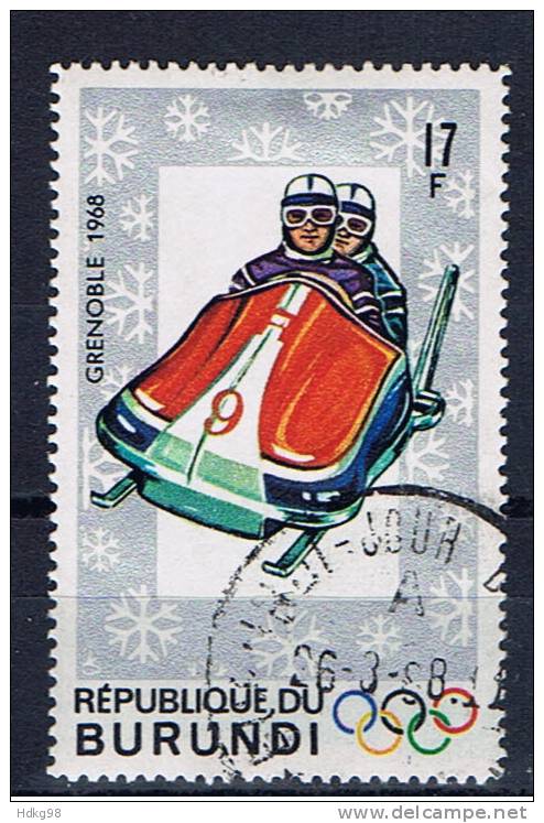 BU Burundi 1968 Mi 389-90 Olympische Winterspiele, Grenoble - Gebruikt