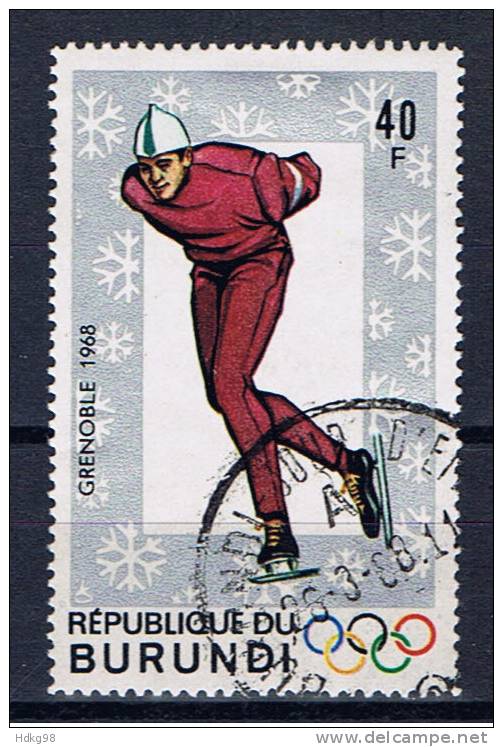 BU Burundi 1968 Mi 391-92 Olympische Winterspiele, Grenoble - Gebruikt