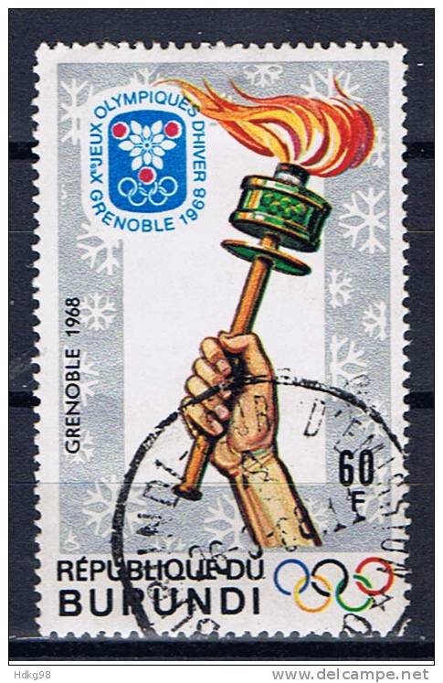 BU Burundi 1968 Mi 391-92 Olympische Winterspiele, Grenoble - Usados