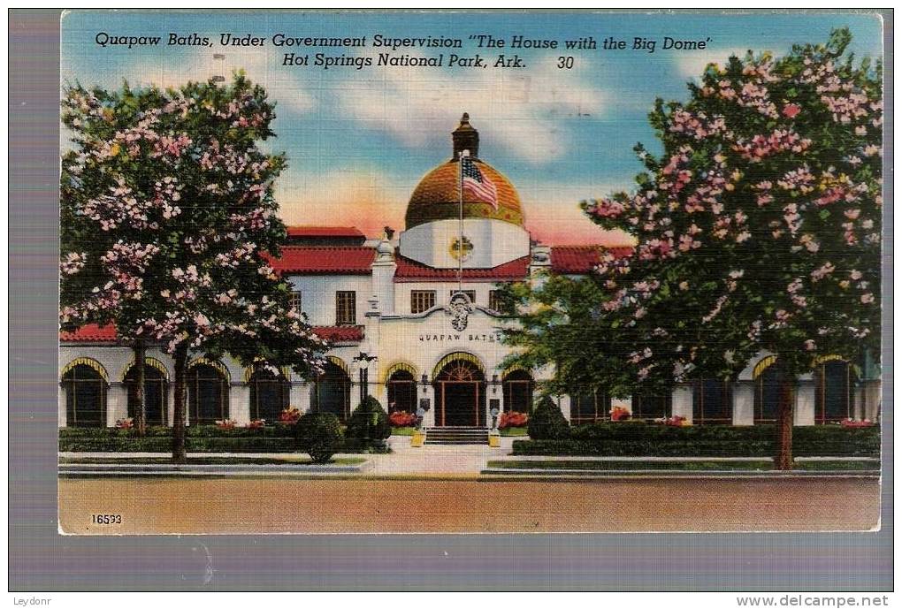 Quapaw Baths, The House With The Big Dome, Hot Springs National Park, Arkansas - Hot Springs