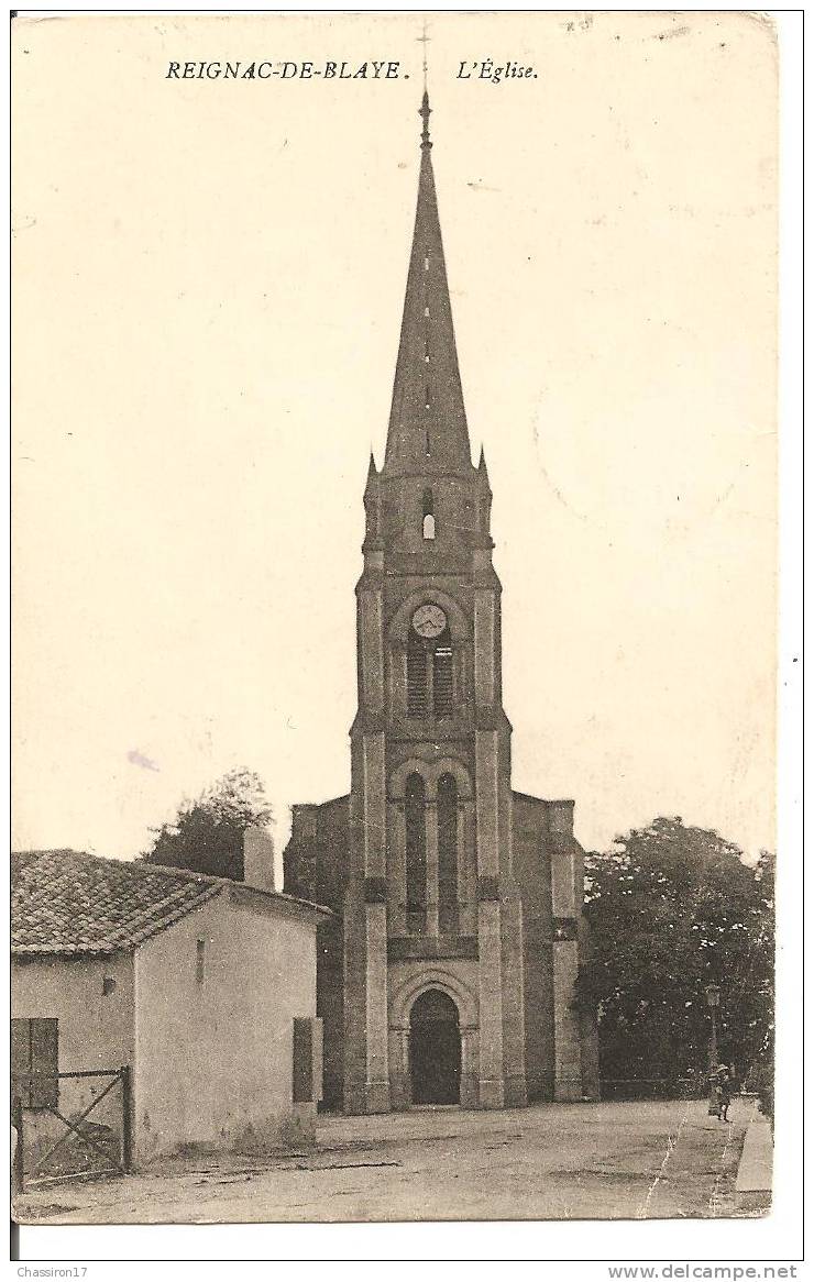 33 -  REIGNAC-de-BLAYE -  L´ Eglise - Blaye