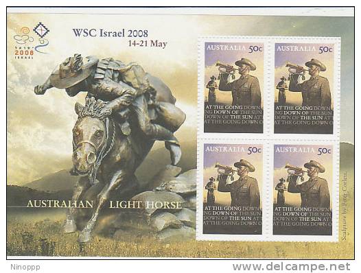 Australia - 2008 WSC Israel 2008  MS  MNH - Sheets, Plate Blocks &  Multiples
