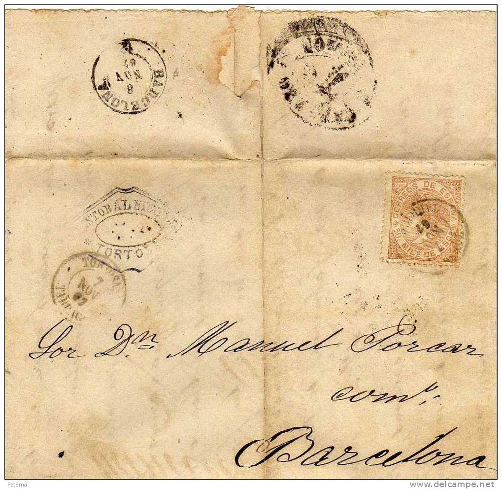 3538  Carta Tortosa (Tarragona) 1867 - Briefe U. Dokumente