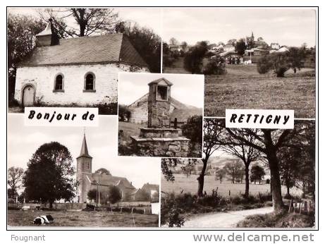Belgique.RETTIGNY(Luxembo Urg.):Bonjour   De Rettigny.non écrite.(5 Vues) - Gouvy