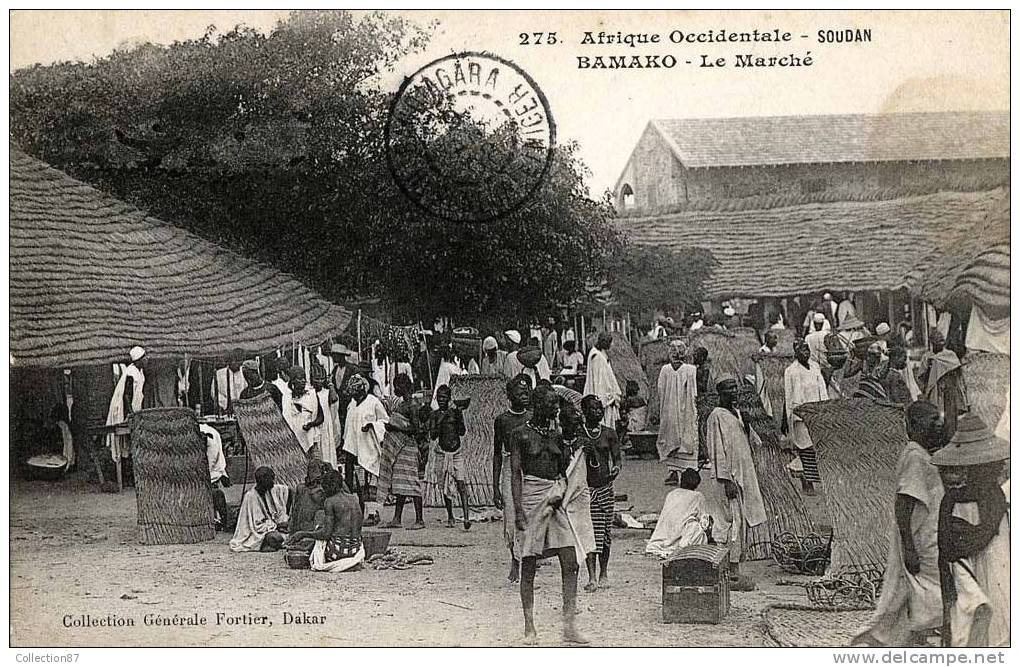 COLLECTION FORTIER N° 275 - AFRIQUE FRANCAISE - SOUDAN - BAMAKO - LE MARCHE - FEMME - SEIN NU - Soudan