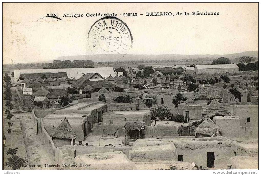 COLLECTION FORTIER N° 278 - AFRIQUE FRANCAISE - SOUDAN - BAMAKO - VUE D´ENSEMBLE De La RESIDENCE - Sudán