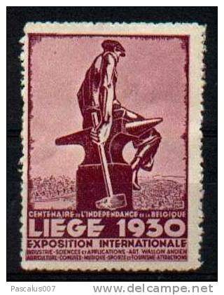 A00031 - Timbre Vignette Poste Belge - Exposition Universelle Internationale Liège 1930 - Centenaire De L'indépendance D - Privat- Und Lokalpost [PR & LO]