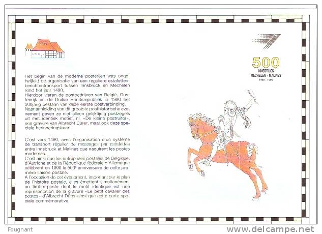 BELGIQUE : 1990:2350 CS..Liaison Postale EUROPEENNE.Cheval. - Storia Postale