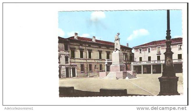 16905)cartolina Illustratoria  Ostiglia - Piazza Cornelio Nepote - Mantova