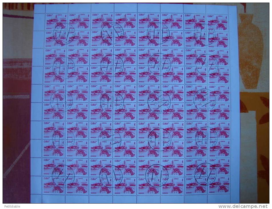 CUBA - Série  Complète N° YT 2336/2345 - 1982 - En Feuilles Entières Oblitérées De 80 Timbres. Petitprix - Used Stamps