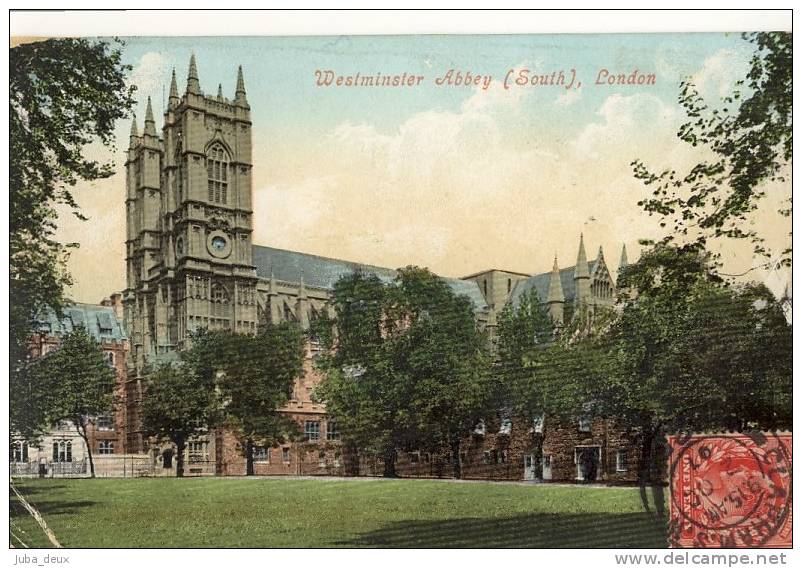 London .  Westminster Abbey ( South ) .    Nice Coloured Postcard . - Westminster Abbey